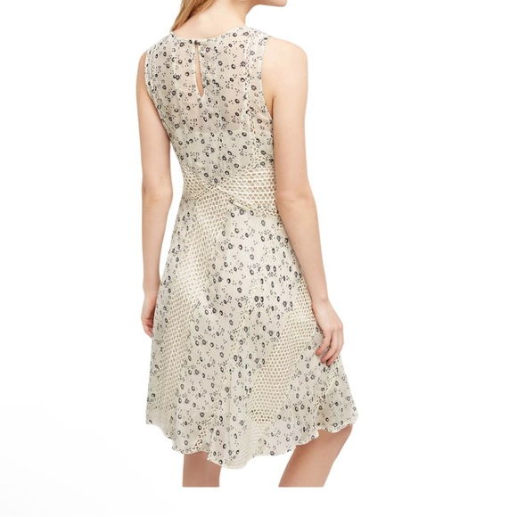 Anthropologie Floreat Windswept Floral Lace Dress Crochet Embroidery Size 2 - Picture 2 of 9